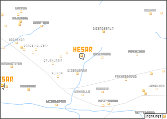 map of Ḩeşār