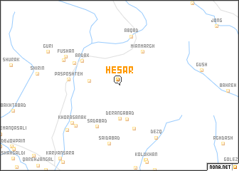 map of Ḩeşār