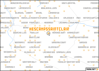 map of Hescamps-Saint-Clair