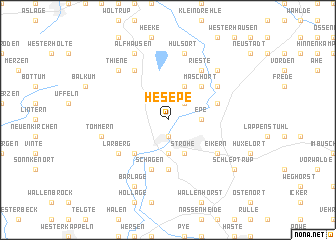 map of Hesepe