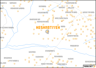 map of Ḩeshmatīyeh