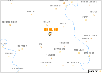 map of Hesler