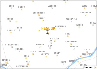 map of Heslop