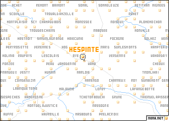 map of Hespinte