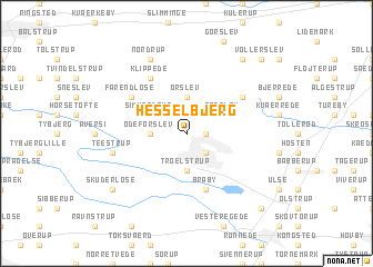 map of Hesselbjerg