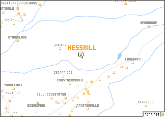 map of Hess Mill