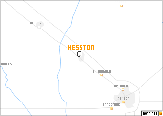 Hesston (United States - USA) map - nona.net