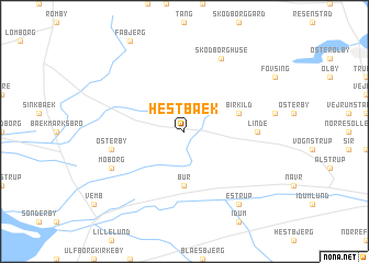 map of Hestbæk