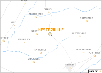 map of Hesterville