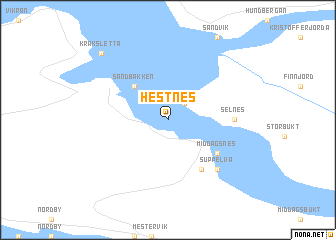 map of Hestnes