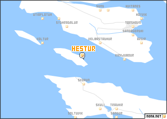 map of Hestur