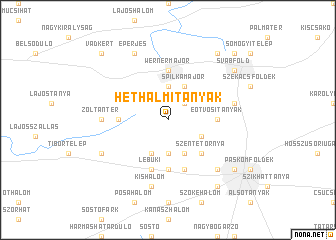 map of Héthalmitanyák