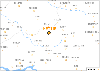 map of Hettie