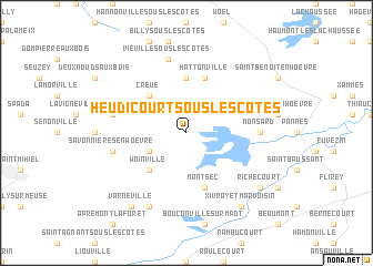 map of Heudicourt-sous-les-Côtes