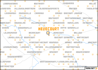 map of Hévécourt