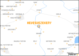 map of Hevesvezekény