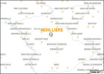 map of Hévilliers