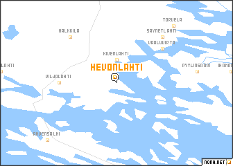 map of Hevonlahti