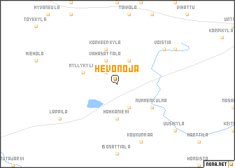 map of Hevonoja