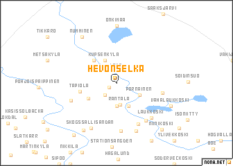 map of Hevonselkä