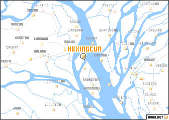 map of Hexingcun