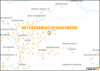 map of Ḩeydarābād-e Cheshmeh Barqī