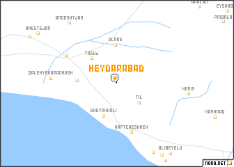 map of Ḩeydarābād