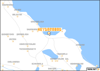 map of Ḩeydarābād