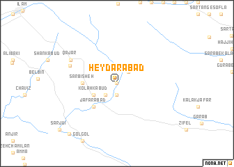 map of Ḩeydarābād