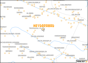 map of Ḩeydarābād