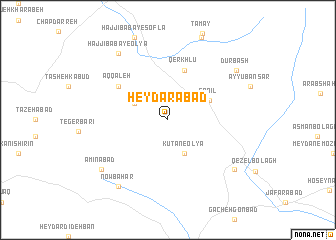 map of Ḩeydarābād