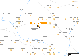 map of Ḩeydarābād