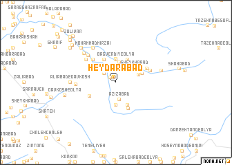 map of Ḩeydarābād