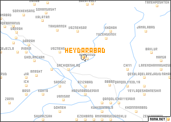 map of Ḩeydarābād