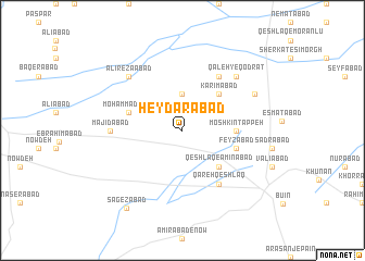 map of Ḩeydarābād