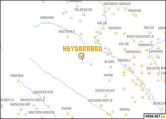 map of Ḩeydarābād