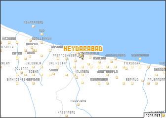 map of Ḩeydarābād