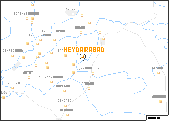 map of Ḩeydarābād