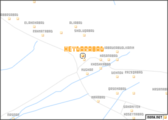 map of Ḩeydarābād