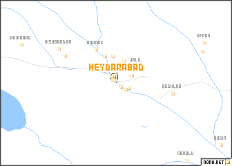 map of Ḩeydarābād