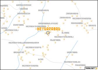 map of Ḩeydarābād