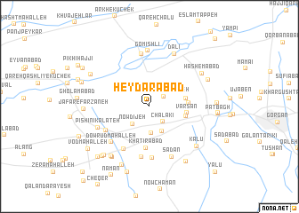 map of Ḩeydarābād