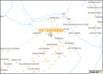 map of Ḩeydarābād