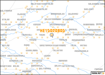 map of Ḩeydarābād