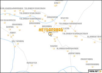 map of Ḩeydarābād