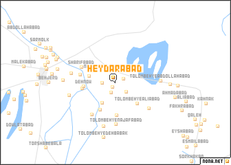 map of Ḩeydarābād