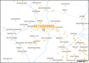 map of Ḩeydarābād
