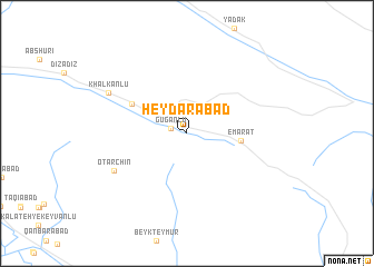 map of Ḩeydarābād