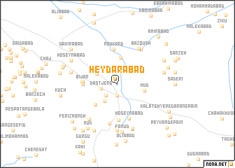 map of Ḩeydarābād