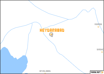 map of Ḩeydarābād